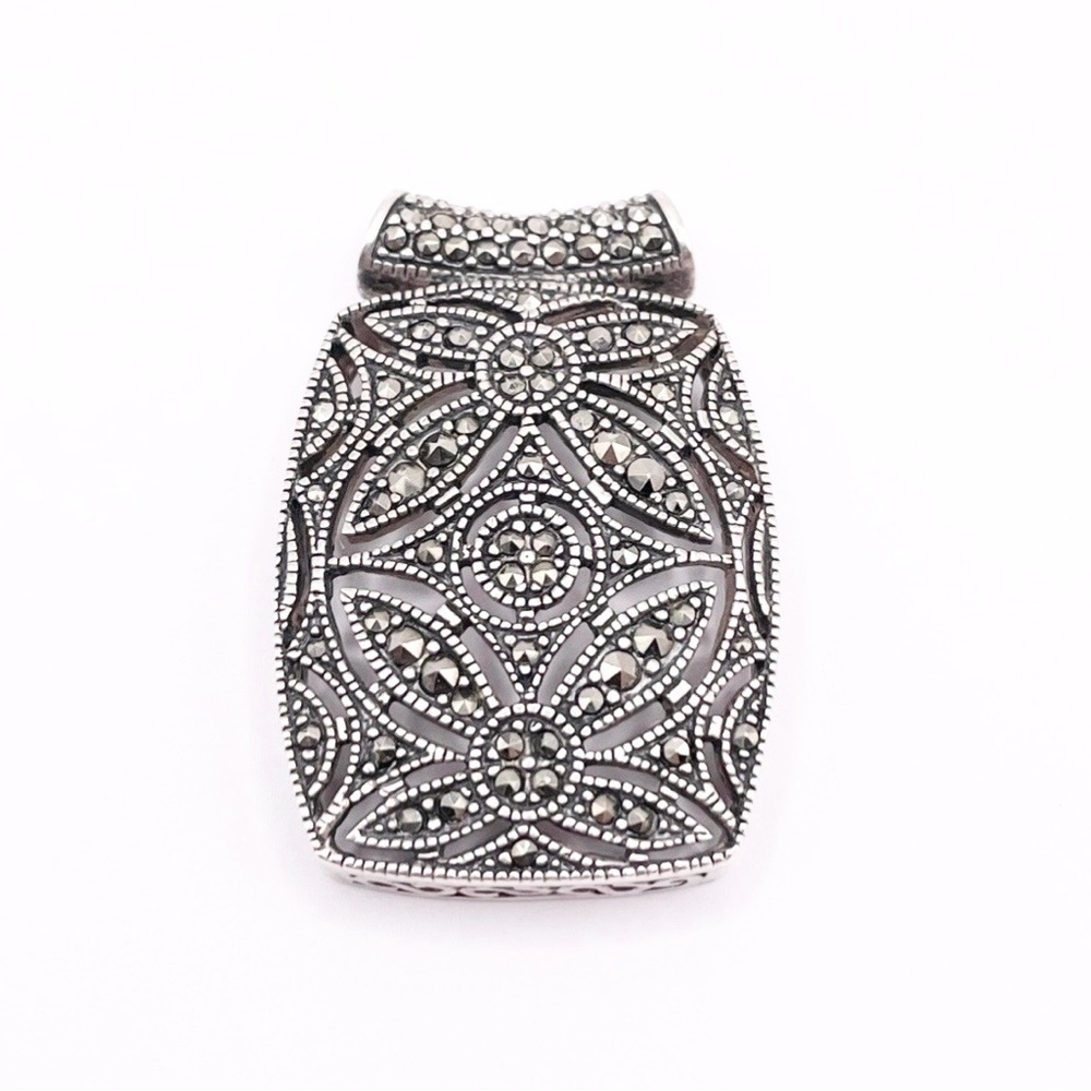 Vintage DBJ Marcasites 925 Sterling Silver Pendant